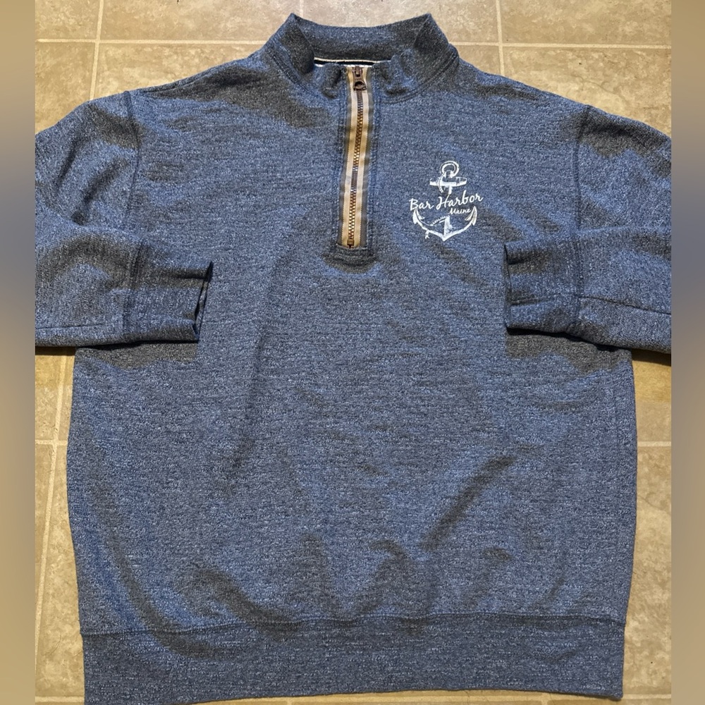 Weatherproof Vintage Bar Harbor Maine 1/4 zip Heathered light pullover